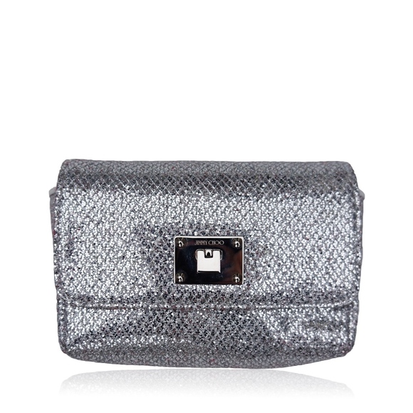 JIMMY CHOO RUBY GLITTER SHOULDER BAG - Picture 1 of 8